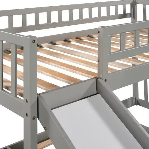 Bellemave® Twin Size Bunk Bed with Stairs and Slide - Bellemave