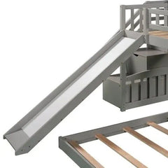 Bellemave® Twin Size Bunk Bed with Stairs and Slide - Bellemave