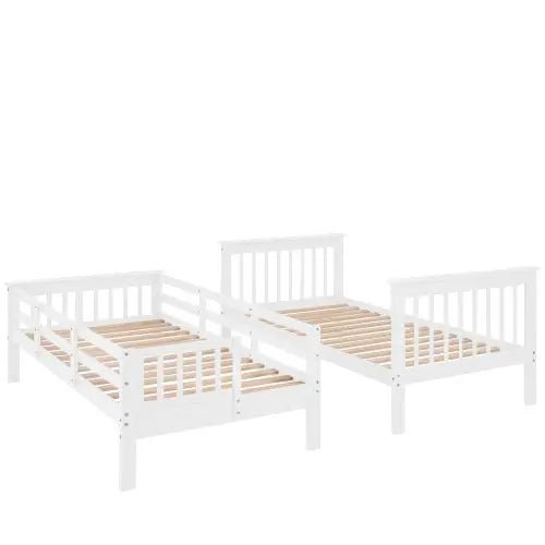 Bellemave® Twin Size Bunk Bed with Storage Staircase and Guard Rail - Bellemave