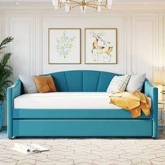 Bellemave® Twin Size Daybed With Trundle and Wood Slat - Bellemave