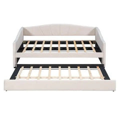 Bellemave® Twin Size Daybed With Trundle and Wood Slat - Bellemave