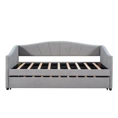 Bellemave® Twin Size Daybed With Trundle and Wood Slat - Bellemave