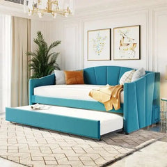 Bellemave® Twin Size Daybed With Trundle and Wood Slat - Bellemave