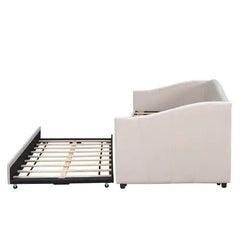 Bellemave® Twin Size Daybed With Trundle and Wood Slat - Bellemave