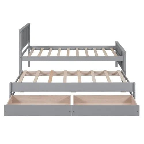 Bellemave® Twin Size Daybed with Trundle Bed and Drawers - Bellemave