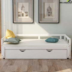 Bellemave® Twin Size Extending Daybed with Trundle - Bellemave
