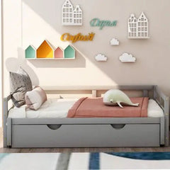 Bellemave® Twin Size Extending Daybed with Trundle - Bellemave