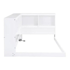 Bellemave® Twin Size Floor Daybed with Storage Cabinets and USB Ports - Bellemave