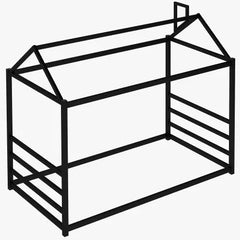 Bellemave® Twin Size Floor House Bed with Roof and Chimney Design - Bellemave