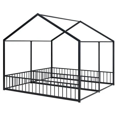 Bellemave® Twin Size Floor House Beds with Two Shared Bed - Bellemave