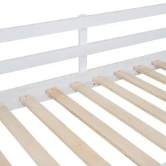 Bellemave® Twin Size Floor House Bunk Bed with Slide and Ladder - Bellemave