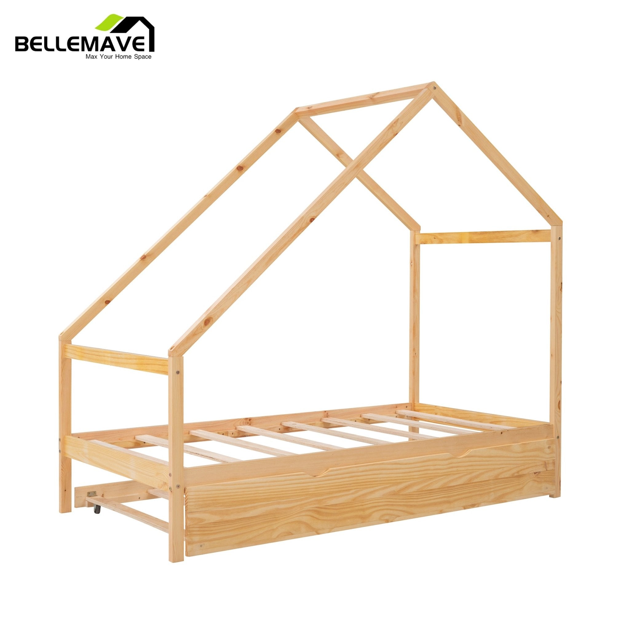 Bellemave Twin Size House Bed With Twin Size Trundle - Bellemave