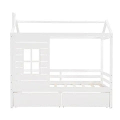 Bellemave® Twin Size House Bed with Two Drawers - Bellemave