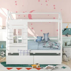 Bellemave® Twin Size House Bed with Two Drawers - Bellemave