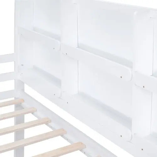 Bellemave Twin Size House Loft Bed with Multiple Storage Shelves - Bellemave