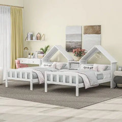 Bellemave® Twin Size House Platform Beds with Bookcase - Bellemave