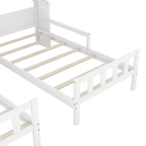 Bellemave® Twin Size House Platform Beds with Bookcase - Bellemave