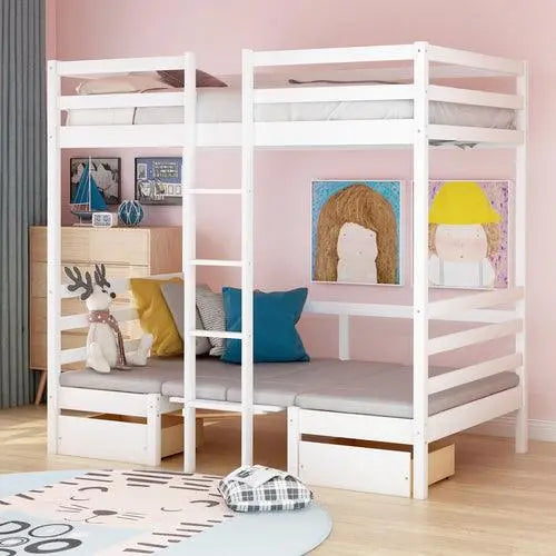 Twin size bunk bed clearance with desk