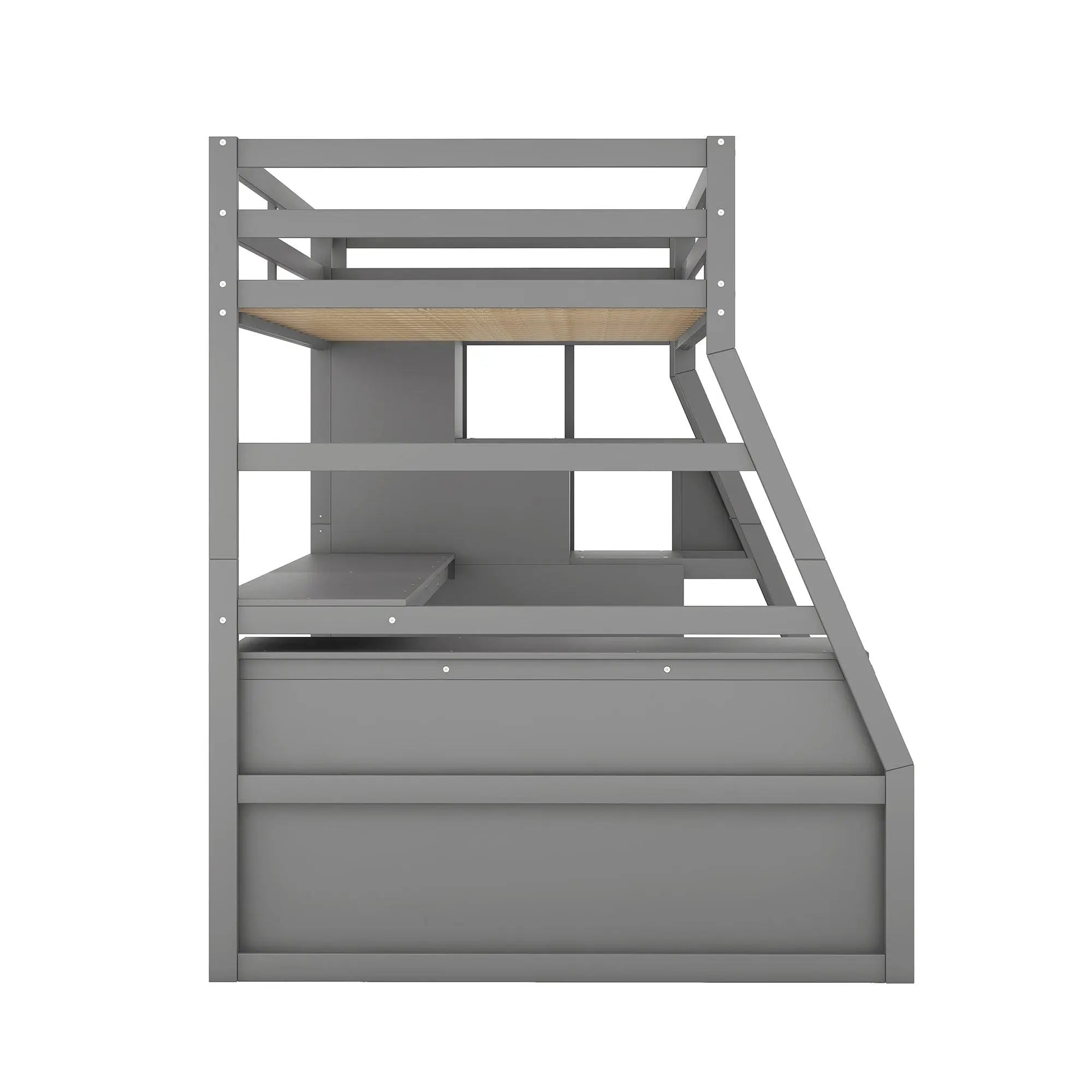 Bellemave Twin Size Loft Bed w/Drawers, Shelves and Desk  - Bellemave