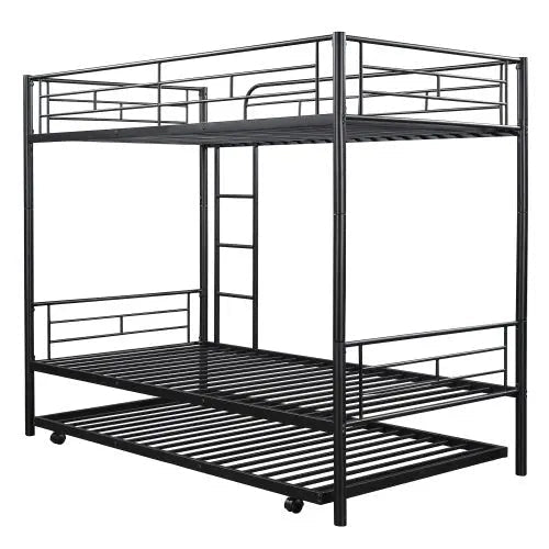 Bellemave® Twin Size Metal Bunk Bed with Trundle Bed - Bellemave