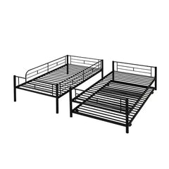 Bellemave® Twin Size Metal Bunk Bed with Trundle Bed - Bellemave