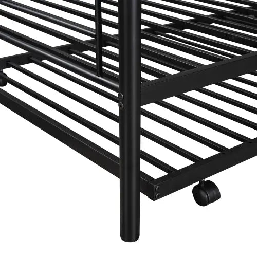 Bellemave® Twin Size Metal Bunk Bed with Trundle Bed - Bellemave