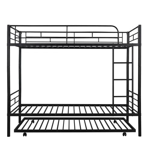Bellemave® Twin Size Metal Bunk Bed with Trundle Bed - Bellemave