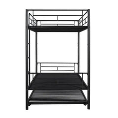 Bellemave® Twin Size Metal Bunk Bed with Trundle Bed - Bellemave