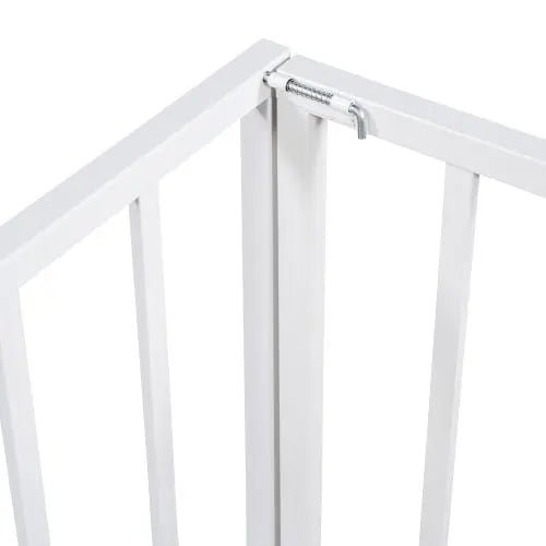 Bellemave® Twin Size Metal Floor Bed with Fence and Door - Bellemave