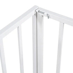Bellemave® Twin Size Metal Floor Bed with Fence and Door - Bellemave