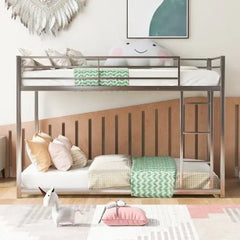 Bellemave® Twin Size Metal Floor Bunk Bed - Bellemave