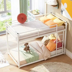 Bellemave® Twin Size Metal Floor Bunk Bed - Bellemave