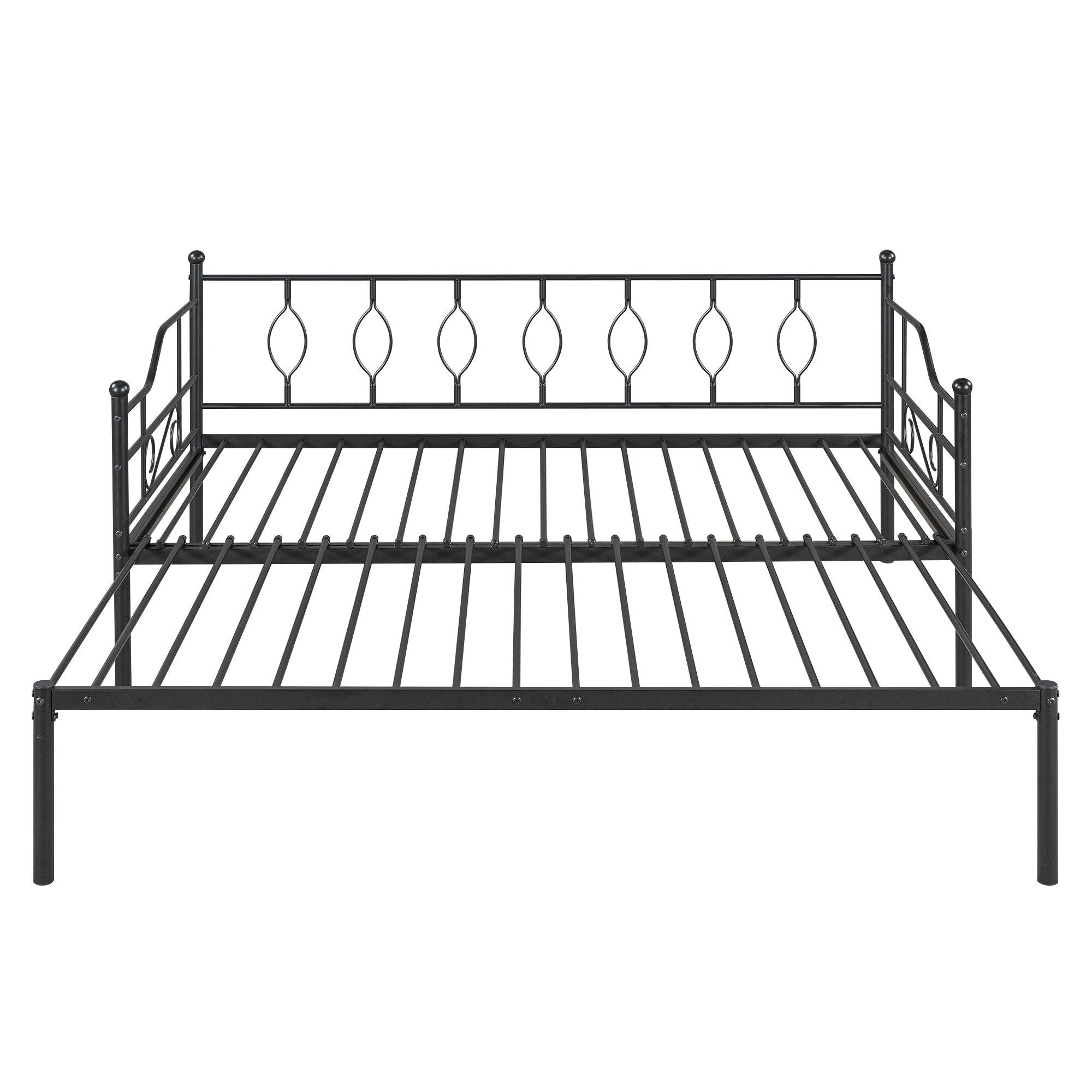 Bellemave Twin Size Metal Frame Daybed with Trundle - Bellemave