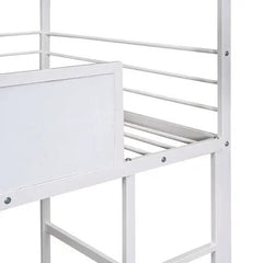 Bellemave® Twin Size Metal House Loft Bed with Slide - Bellemave