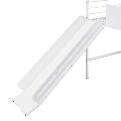 Bellemave® Twin Size Metal House Loft Bed with Slide - Bellemave