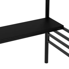 Bellemave® Twin Size Metal Loft Bed with Desk and Stairs - Bellemave