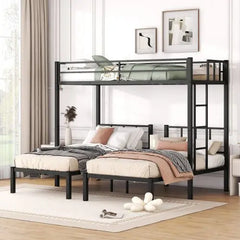 Bellemave Twin Size Metal Triple Bunk Bed - Bellemave