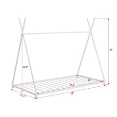 Bellemave® Twin Size Montessori Triangle Metal Floor Bed - Bellemave