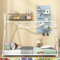 Bellemave® Twin Size Montessori Triangle Metal Floor Bed - Bellemave