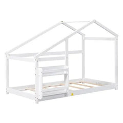 Bellemave® Twin Size Montessori Wooden Floor House Bed - Bellemave
