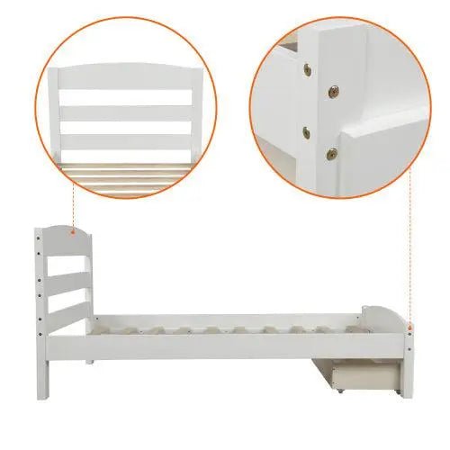 Bellemave® Twin Size Platform Bed with Storage Drawer - Bellemave