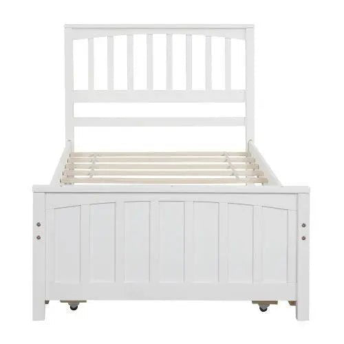 Bellemave® Twin Size Platform Bed with Trundle - Bellemave