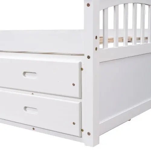 Bellemave® Twin Size Solid Wood Platform Bed with 6 Drawers - Bellemave