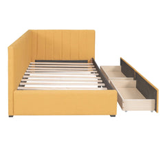 Bellemave® Twin Size Upholstered Daybed with 2 Drawers - Bellemave