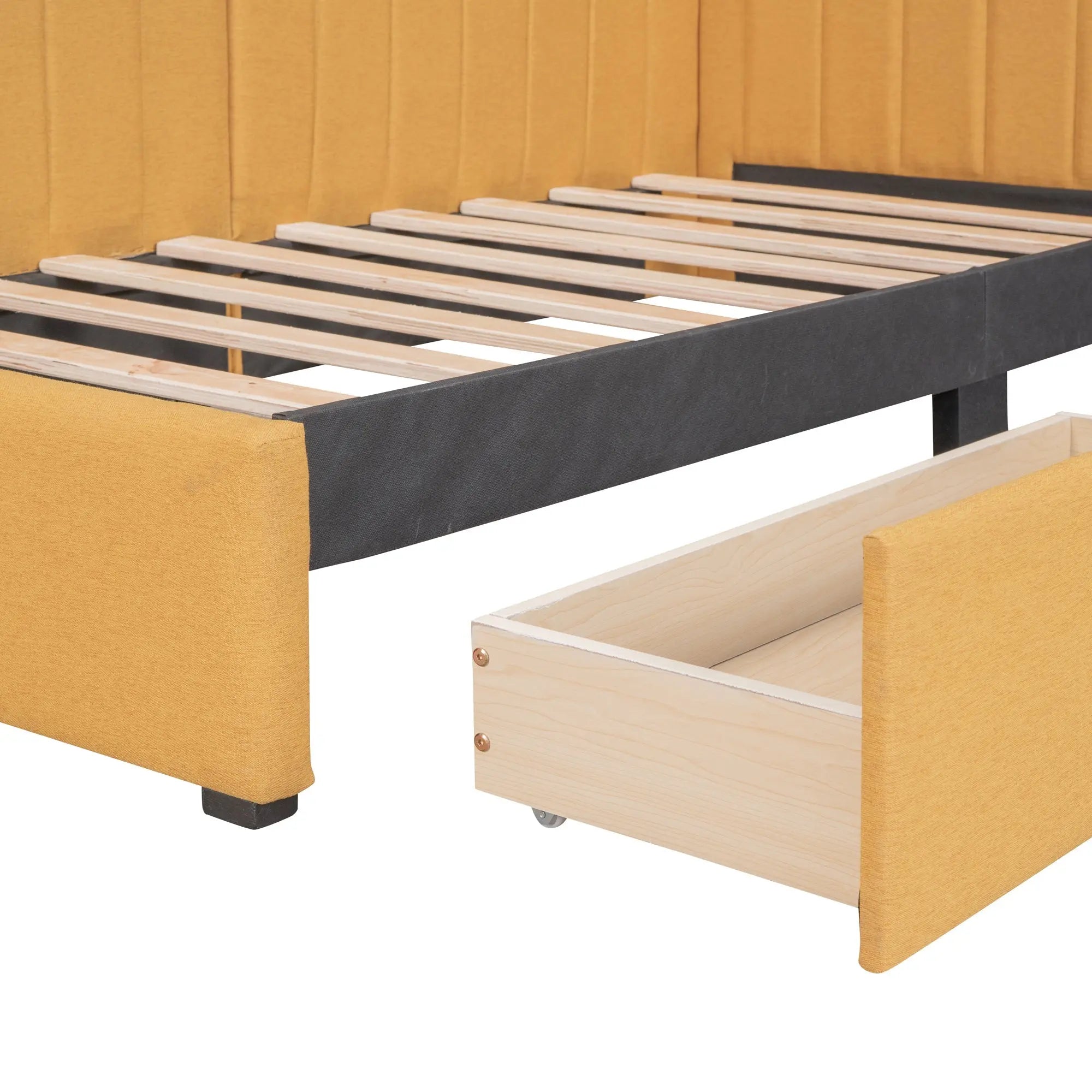 Bellemave® Twin Size Upholstered Daybed with 2 Drawers - Bellemave