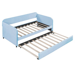 Bellemave® Twin Size Upholstered Daybed with Trundle Bed - Bellemave