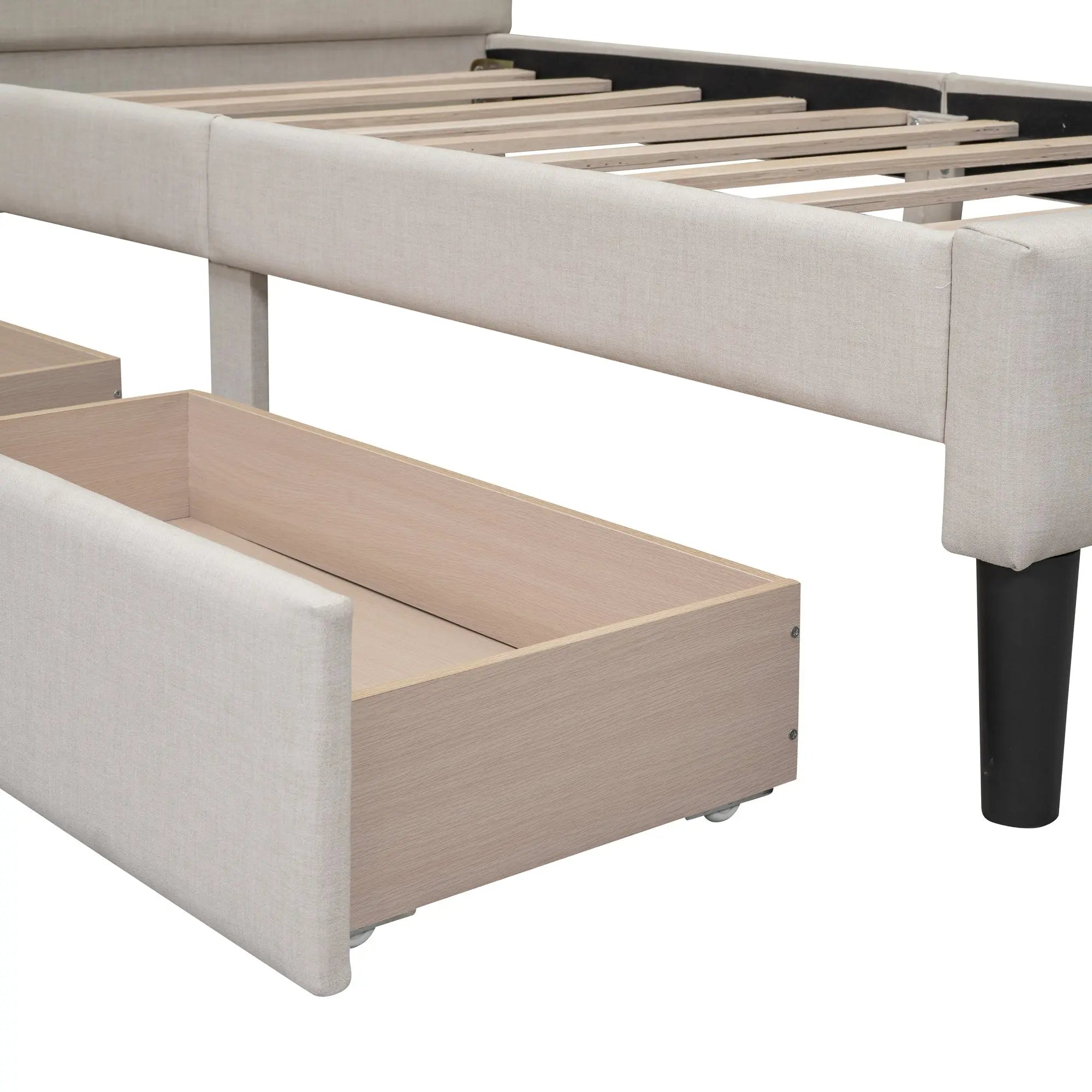 Bellemave® Twin Size Upholstered Platform Bed with 2 Drawers - Bellemave