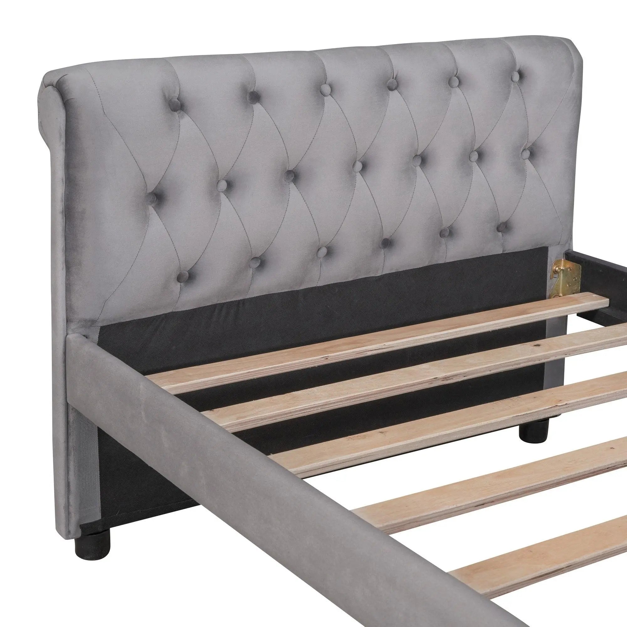 Bellemave® Twin Size Velvet Upholstered Daybed with Drawers - Bellemave