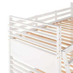 Bellemave® Twin Size Wood Bunk Bed with Two Drawers - Bellemave