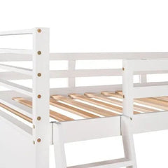 Bellemave® Twin Size Wood Bunk Bed with Two Drawers - Bellemave